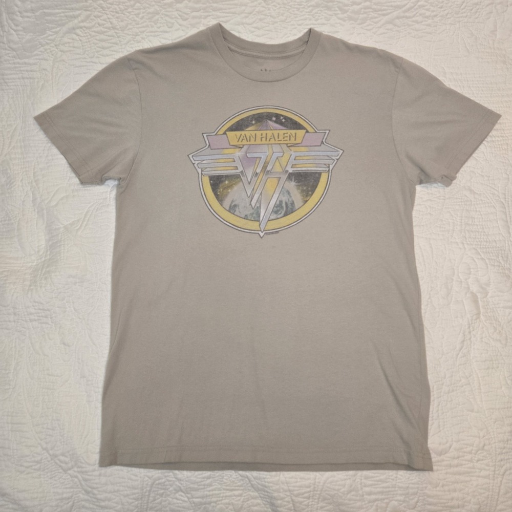 Van Halen T Shirt Cotton Short Sleeve Pastel Unisex Medium - Picture 2 of 9